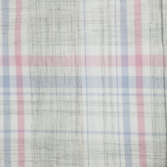 UNTUCKit Chasseles Cotton LS Shirt Lt Blue Green Pink Plaid Womens 0 Regular Fit - Picture 9 of 16